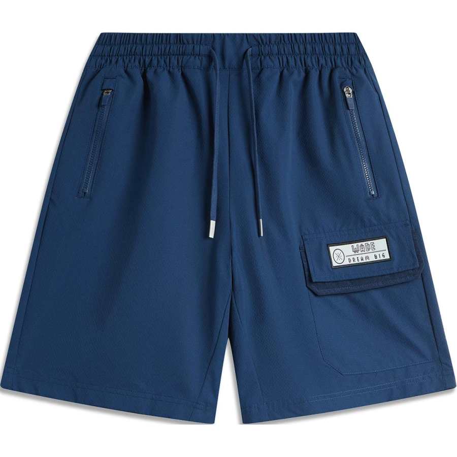 Li-Ning Li Ning Casual Shorts Men's Dark Simple Blue