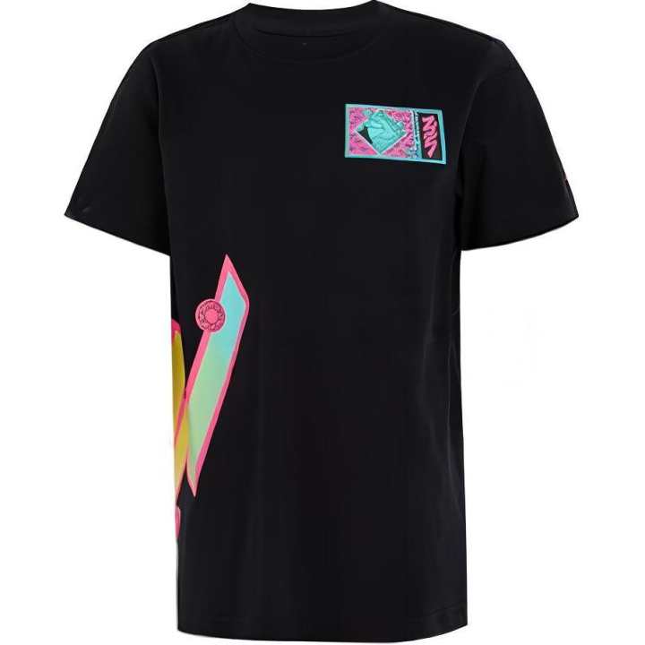 Jordan Jordan T Shirts Women's Black Crew Neck Moderate Straight Fit