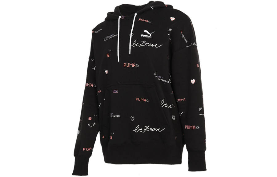 PUMA Leisure Sweatshirts Women's Black Hooded Moderate Regular