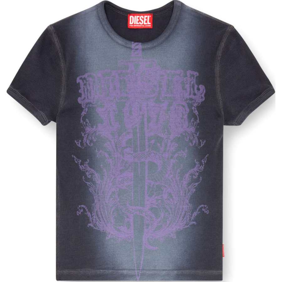 DIESEL Sword Print Crewneck T Shirt