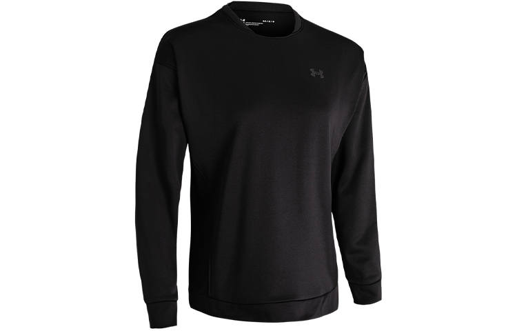 Under Armour Sweatshirts Women's Black Crew Neck Moderate Regular