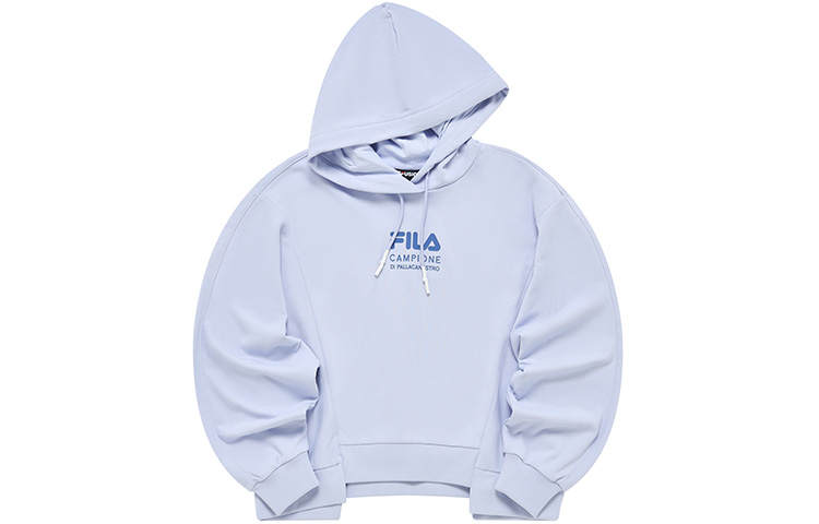 FILA FUSION Sweatshirts Women's Light Cyan Lotus Hooded Moderate Other