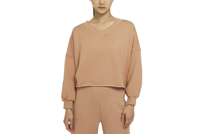Nike Nike Sweatshirts Women's Brown V Neck Moderate Regular