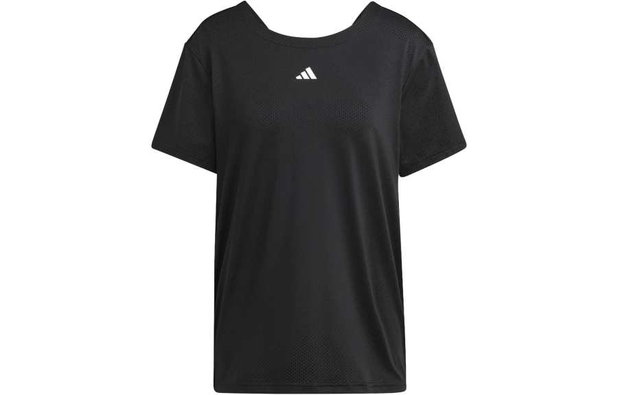 Adidas Adidas T Shirts Women's Black Crew Neck Moderate Straight Fit