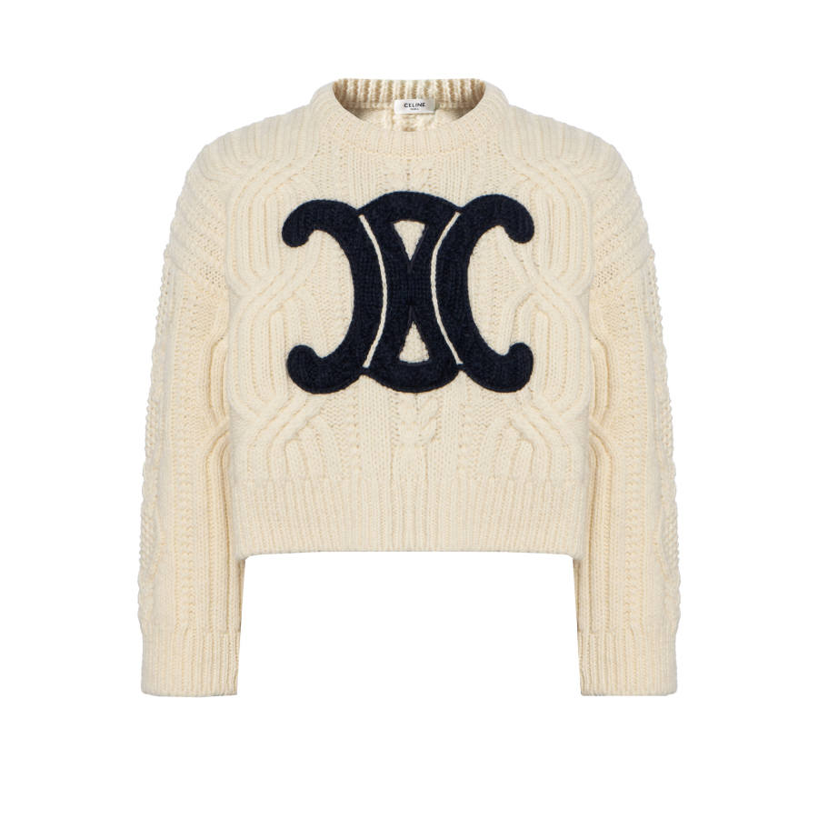 CELINE Celine Triomphe crew-neck sweater