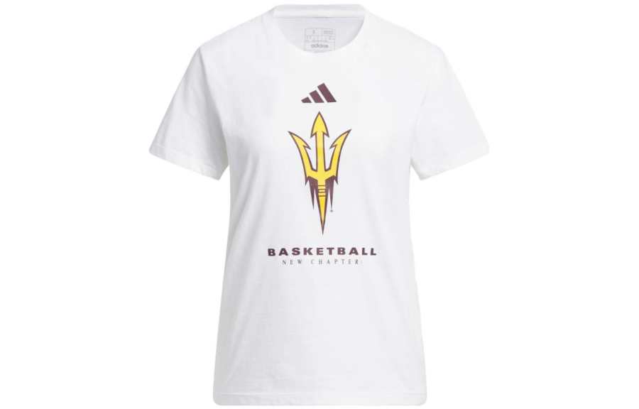 Adidas Adidas T Shirts Women's White Crew Neck Moderate Straight Fit