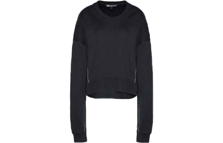 Y-3 Y 3 Sweatshirts Women's Black Crew Neck Moderate Regular