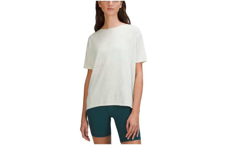 Lululemon Back In Action T Shirt Women's Cloud Wash Mint