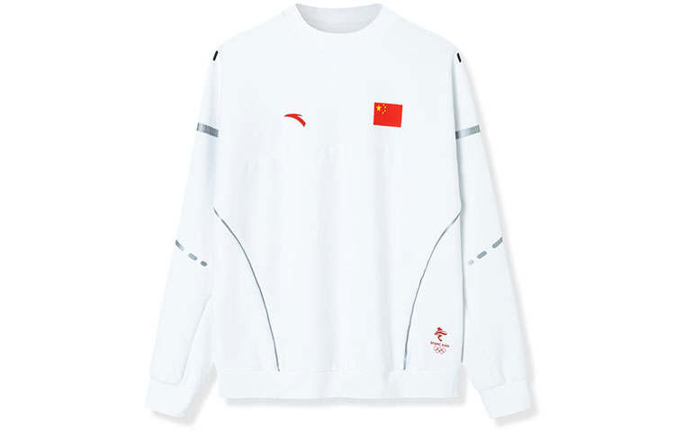 ANTA Sweatshirts Women's White Crew Neck Moderate Regular