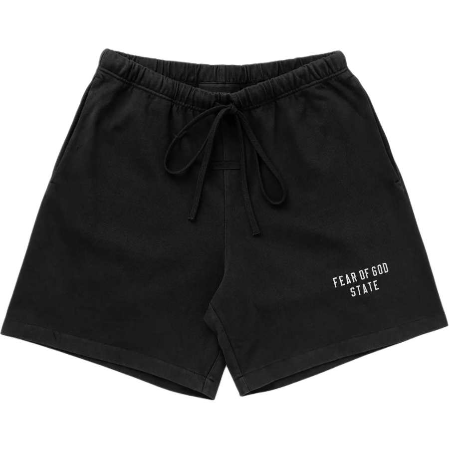 Fear Of God Essentials Logo Printed Drawstring Shorts