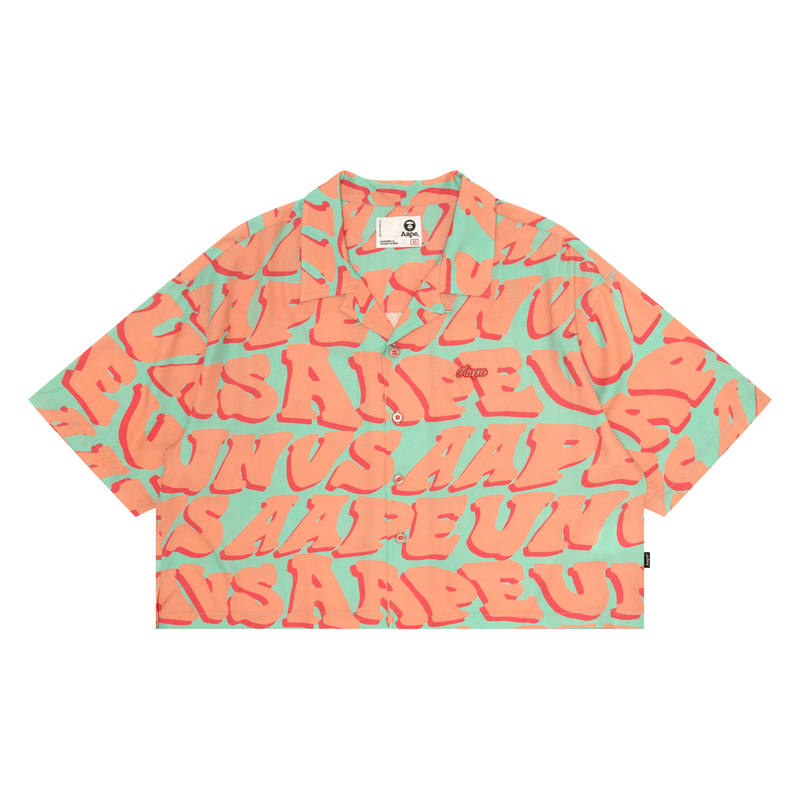 Aape Aape logo-print button-up shirt