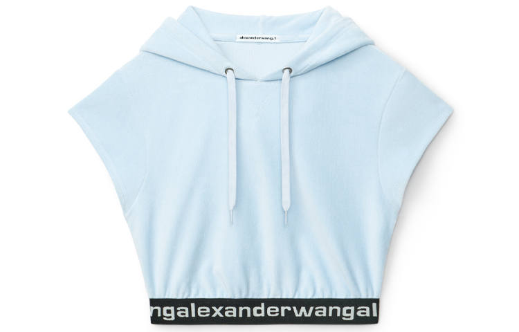 Alexander Wang Sweatshirts Women's Sky Blue Hooded Moderate Regular