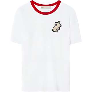 TORY BURCH SS23 Lucky Rabbit Capsule Collection T Shirt Women's White