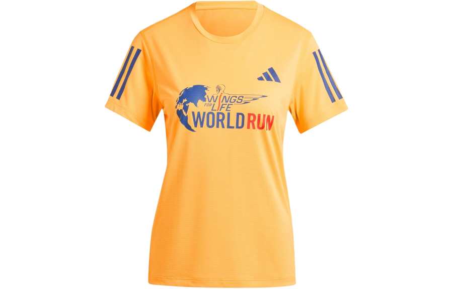 Adidas Adidas T Shirts Women's Yellow Crew Neck Moderate Straight Fit