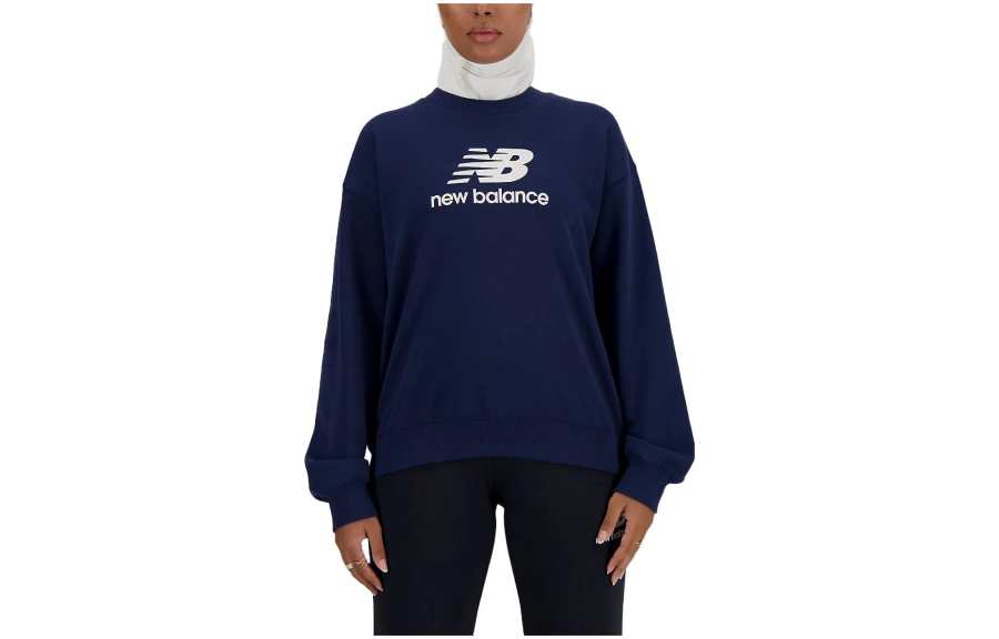 New Balance New Balance Sport Essentials French Terry Logo Crew Sweater Women's Blue