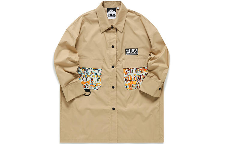 FILA FUSION x White Mountaineering , Shirt Women's Dark Buckwheat Khaki