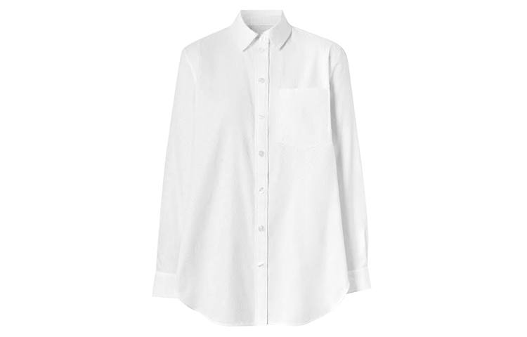 Burberry Shirts Women's White Lapel Moderate Other