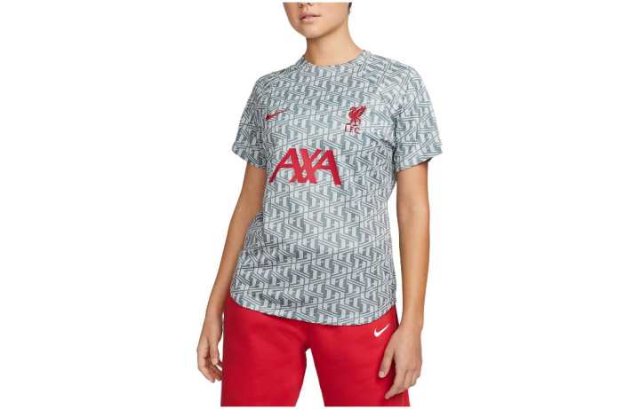 Nike Nike T Shirts Women's Silvery White Crew Neck Moderate Straight Fit