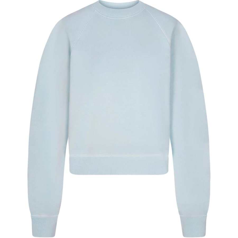 Skims SS24 Summer Collection FRENCH TERRY CLASSIC CREWNECK Sweatshirt Women's OPAL/Opal