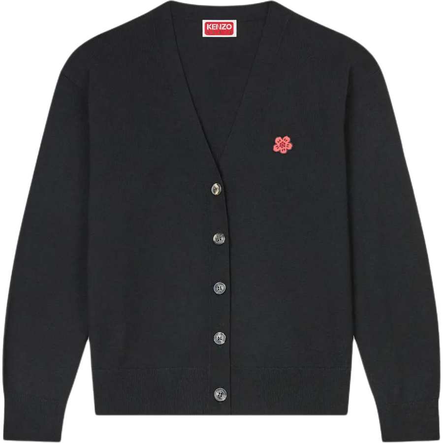 KENZO Boke Flower Embroidered V Neck Cardigan