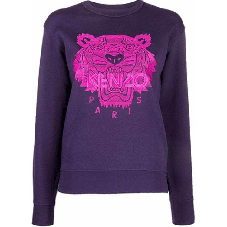 KENZO Sweatshirts Women's Purple Crew Neck Moderate Regular
