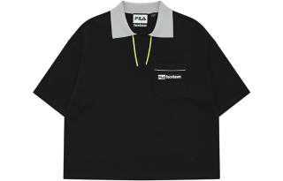FILA FUSION Polo Shirt Women's Elegant Black