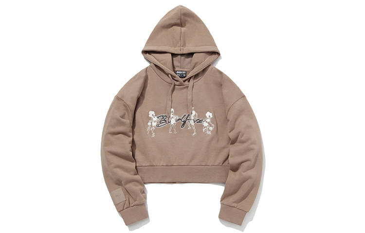Li-Ning Li Ning Sweatshirts Women's Gingerbread Brown Hooded Moderate Regular