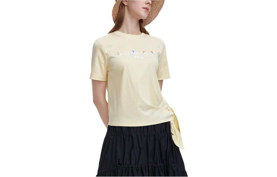 FILA Regular T Shirt Women's Goose Pink Yellow