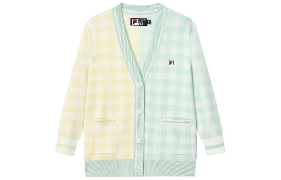 FILA Knitwear Women's Turquoise V Neck Moderate Other
