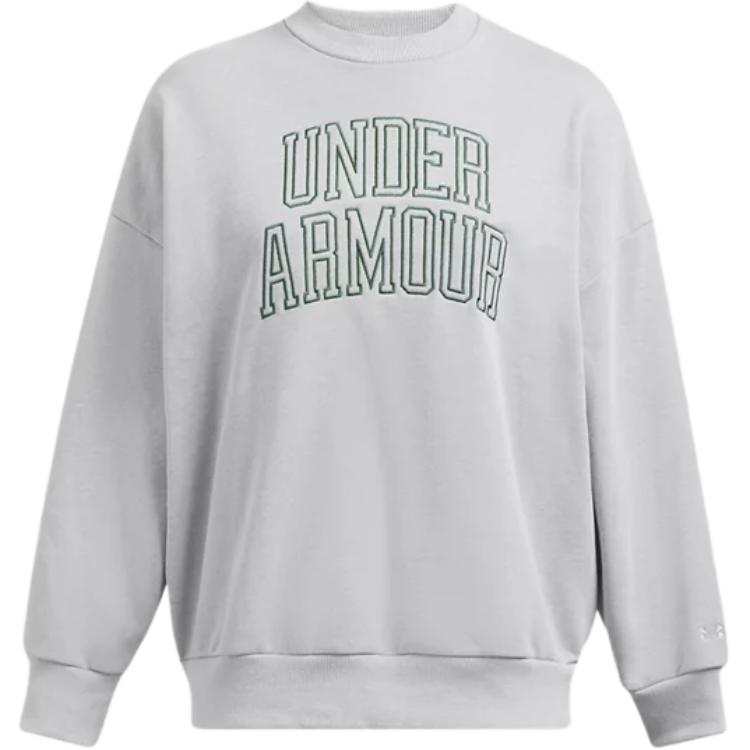Under Armour Icon Heavyweight Terry Sweatshirt Women's Modern Gray/Forest Green