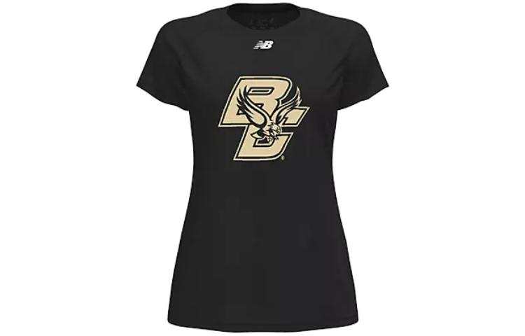 New Balance New Balance T Shirts Women's Black Crew Neck Moderate Straight Fit