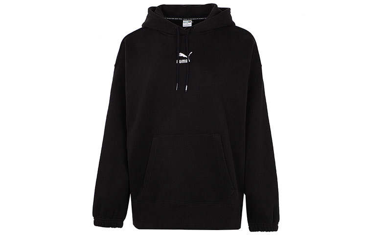 PUMA Sweatshirts Women's Black Hooded Moderate Regular