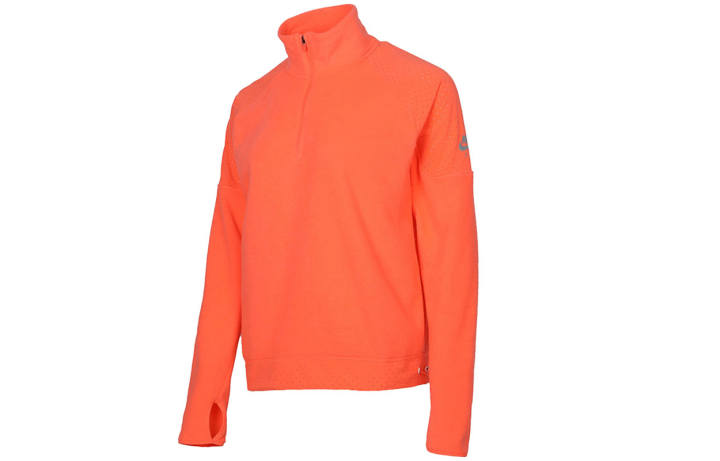 Nike Nike Training Sports Half Open Collar Fleece Lined Stand Collar Sweatshirt Winter Women's Orange