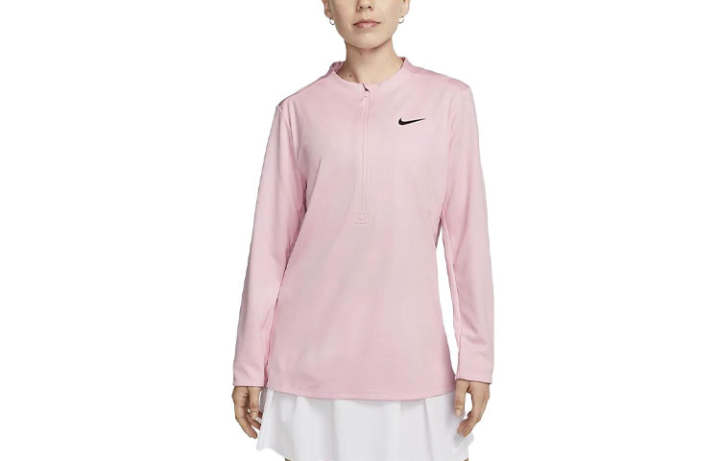 Nike Nike T Shirts Women's Pink Stand Collar Moderate Straight Fit