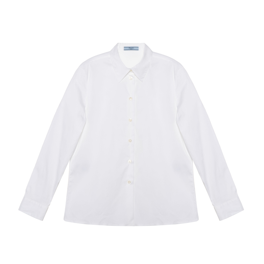 PRADA PRADA Shirts Women's White Lapel Moderate