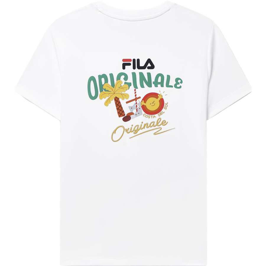 FILA Set in Sleeve T Shirt Women's Standard White