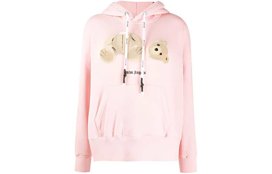 PALM ANGELS Bear Over Hoodie 'Pink/Brown'