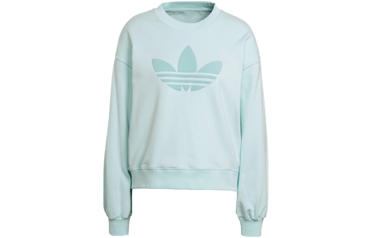 Adidas Originals Sweatshirts Women's Mint Green Crew Neck Moderate Regular