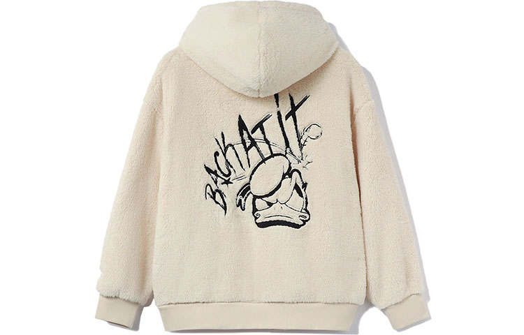 Li-Ning Li Ning X Disney Sweatshirts Women's Swan White Hooded Thickened Regular