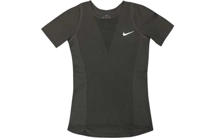 Nike Nike T Shirts Women's Gray Crew Neck Moderate Straight Fit