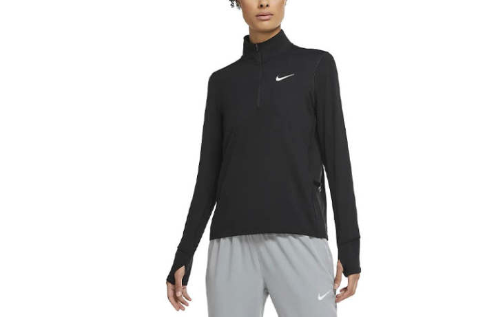 Nike Nike T Shirts Women's Black Turtleneck Moderate Straight Fit