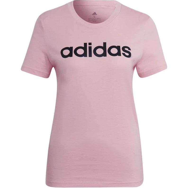 Adidas Adidas T Shirts Women's Pink Crew Neck Moderate Straight Fit