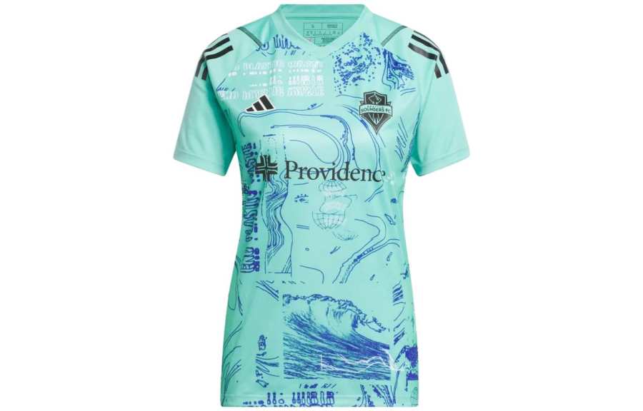 Adidas Adidas T Shirts Women's Teal V Neck Moderate Straight Fit