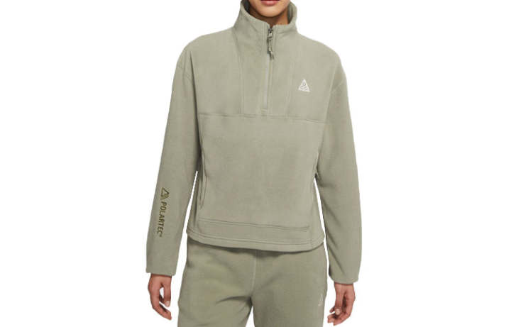 Nike Nike Sweatshirts Women's Green Stand Collar Moderate Regular