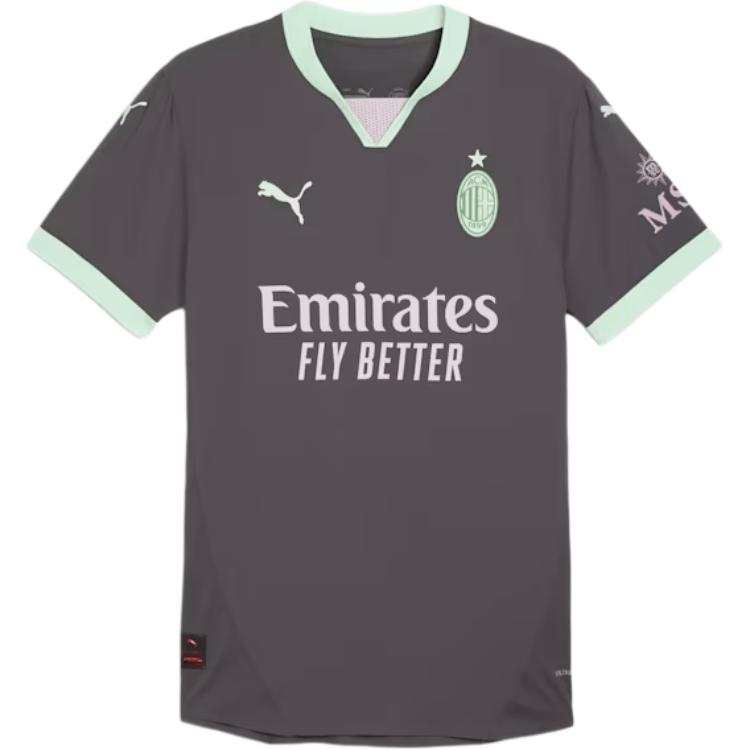 PUMA AC Beige Blue Soccer Jersey Player Edition Men's Gray
