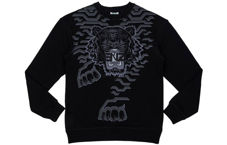 KENZO Sweatshirts Women's Black Crew Neck Moderate Regular