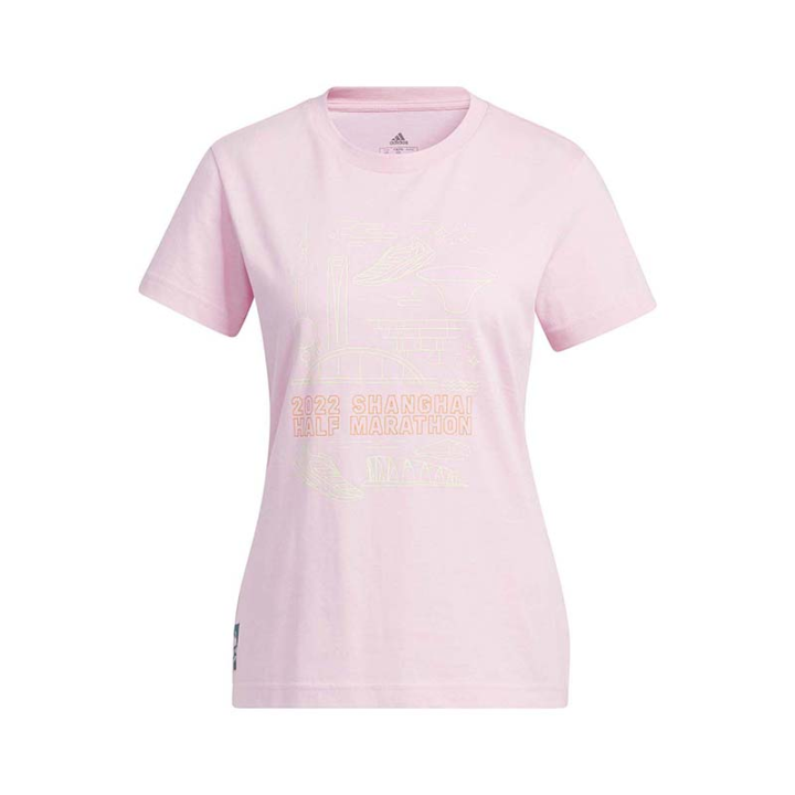 Adidas Adidas T Shirts Women's Pink Crew Neck Moderate Straight Fit