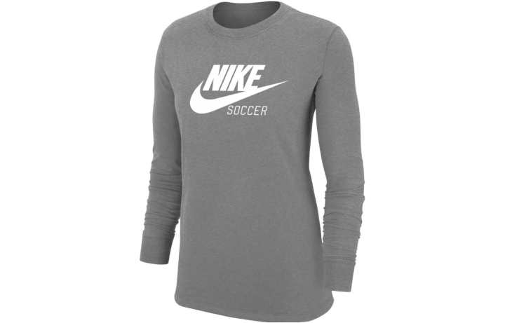 Nike Nike T Shirts Women's Light Gray Crew Neck Moderate Straight Fit