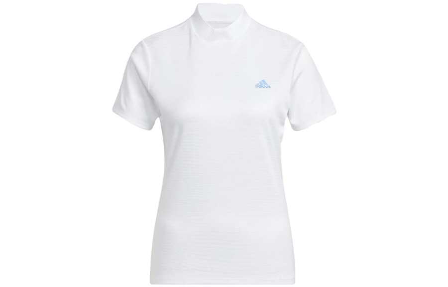 Adidas Adidas T Shirts Women's White Half Turtleneck Moderate Straight Fit