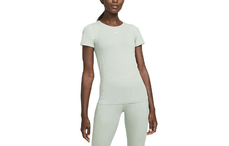 Nike Nike T Shirts Women's Light Blue Crew Neck Moderate Straight Fit